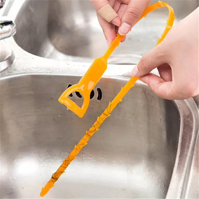 Limpiador fregadero en forma de serpiente desagüe cocina elimina pelos obstruidos cepillo limpieza JY