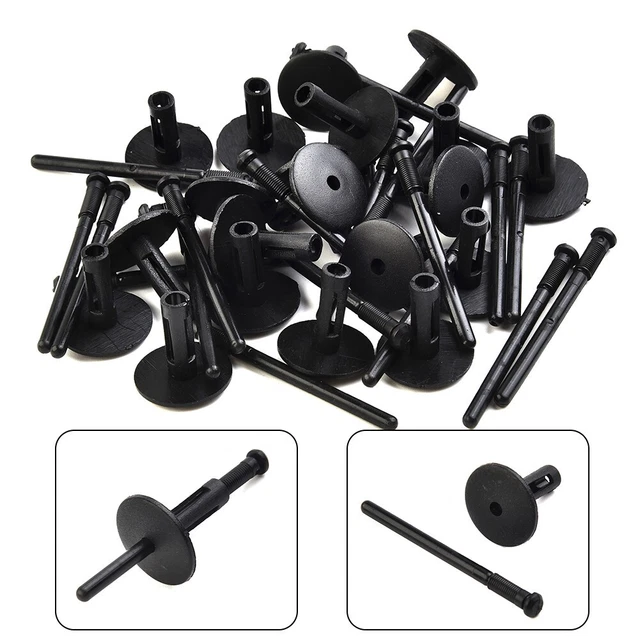 50 pezzi rivetti ciechi in plastica 6 mm ruota arco minigonne laterali porta strisce per, nuovo