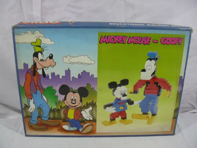 Bildo Bricks '70 Giochi Preziosi Disney Topolino & Pippo Mickey Mouse Goofy W/B