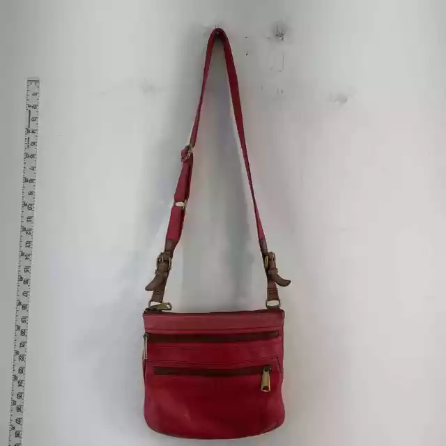 Fossil Red Leather Shoulder Bag Purse Handbag for Women