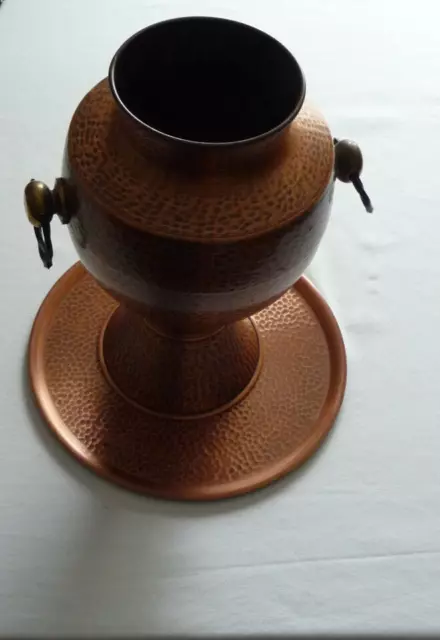 Vase Kupfer mit Untersetzer