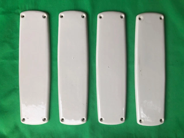 Vintage lot of 4 11 inch Porcelain Ceramic Finger Push Door Plates