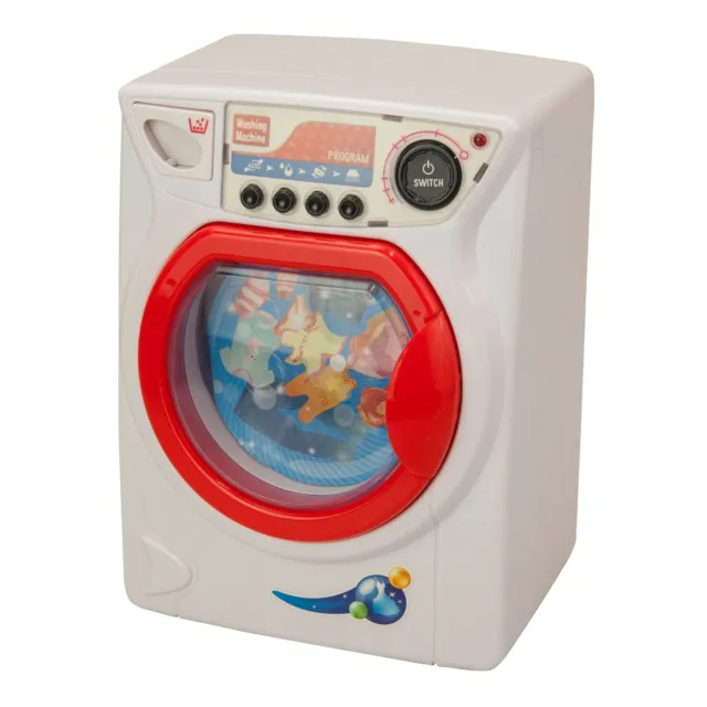 Spiel-Waschmaschine Mini-Haushaltsgerät Kinderküche mit Sound- & Licht-Funktion