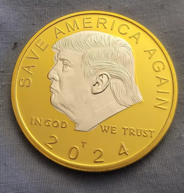 Donald Trump 2024 Gold Silver Coin US President Keep America Great Americana