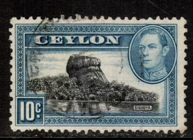 Ceylon Sri Lanka 1949 KGVI SG389a 10c Wmk verticale definitivo usato