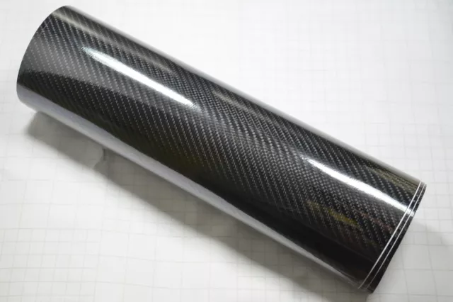 8DM Carbon Fibre Vinyl Wrap (Air/Bubble Free) Black Gloss Multi sizes