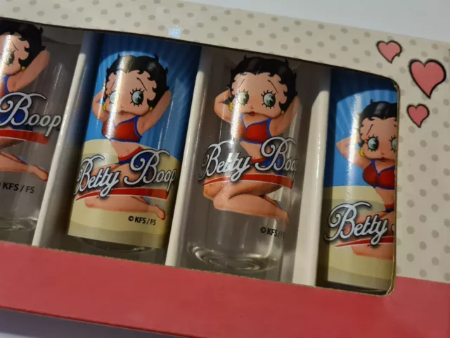 Betty Boop Collectable Set of 6 Shooter Glasses *BRAND NEW* Free Postage 3