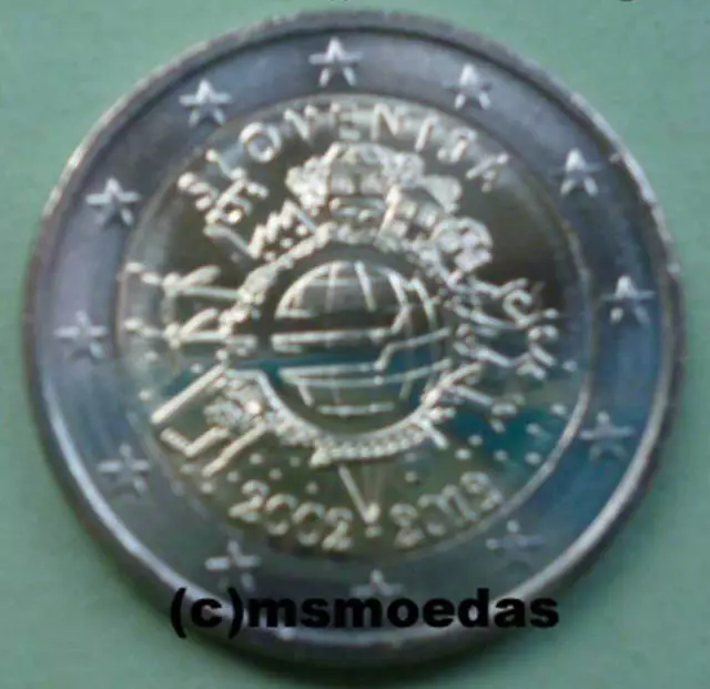 Slowenien 2 Euro Gedenkmünze 2012 Euro-Bargeld TYE Euromünze commemorative coin