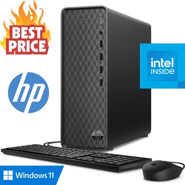 HP SLIM DESKTOP PC Intel Celeron J4025 2.90GHz 4GB Ram 256GB SSD Drive