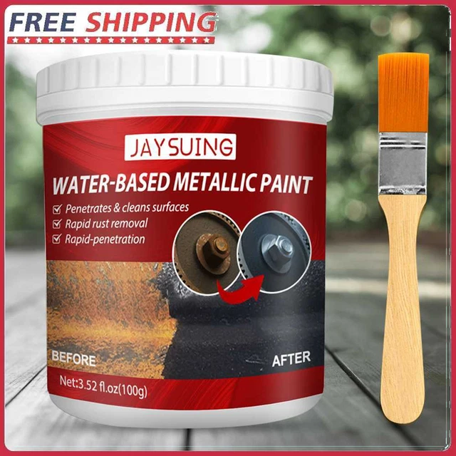 Water Based Metallic Paint 100ml/300ml Rust Converter Metallic Paint with Brush