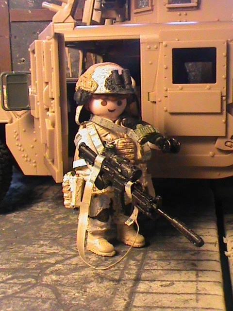 Playmobil Personnalisé Us Division Cavalerie (Siria-2017) Ref-0018 Bis