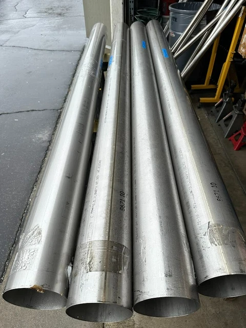 321 Stainless Steel Tubing 7ft. 10in. OD: 6 in. Wall Thickness: .040