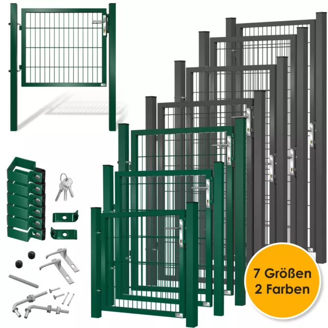 KESSER® Gartentor Gartentür Inkl. Schloss Zauntor Gartenpforte Gartenzaun Garten