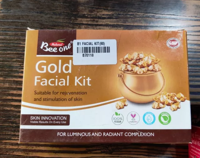 Bee One Kit Viso Oro Naturale | Kit Viso Completo 5 Passi | 85 Grammi