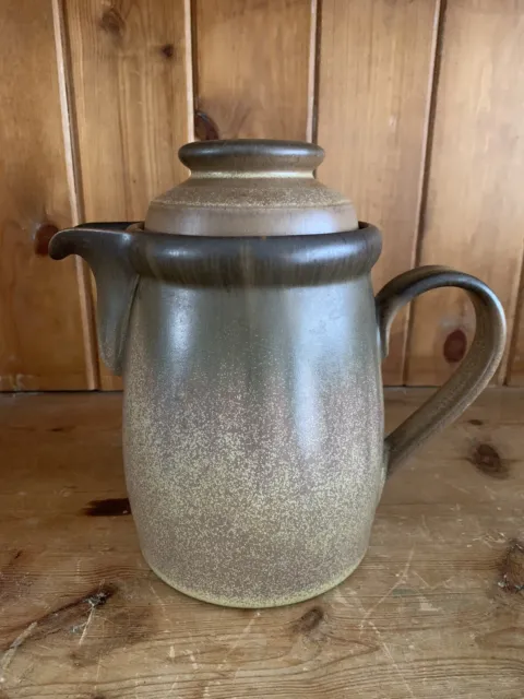 Vintage Denby Romany Tea Coffee Pot 2 Pint 1970s Stoneware Rustic