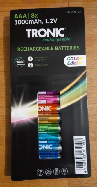Tronic ECO Ni-MH Rechargeable Batteries AA/AAA 1.2v 2500mah /1000mAh Pack  Of 4/8