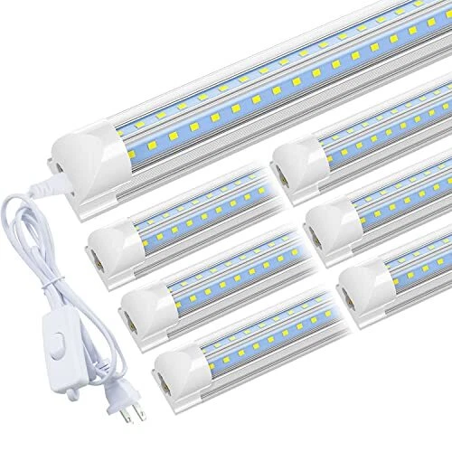 CNSUNWAY 4FT LED Shop Light, 40W 5200LM 6500K (Super Bright White), Cool White