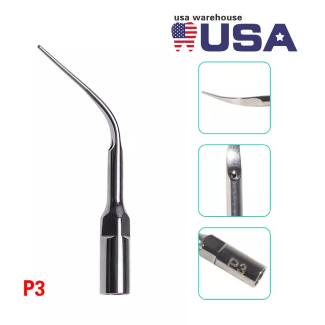 10 Dental Ultrasonic Piezon Scaler Scaling Tips P3 FIT Handpiece EMS WOODPECKER 3