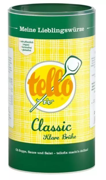 * Tellofix classic 900g + Rinds Bouillon 220g + Salatfein Kartoffelsalat 350g *
