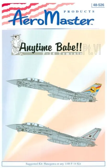 AEROMASTER 48-526 - F-14 TOMCAT ANYTIME BABE!! Pt. VI - 1/48 DECALS