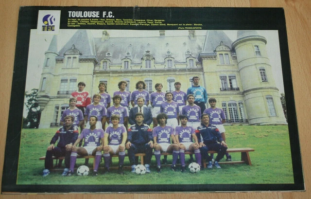 Poster Équipe Toulouse Football Club 1966 - Original Vintage