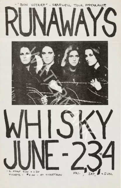 The Runaways - Whisky - 1978 Vintage Music Poster