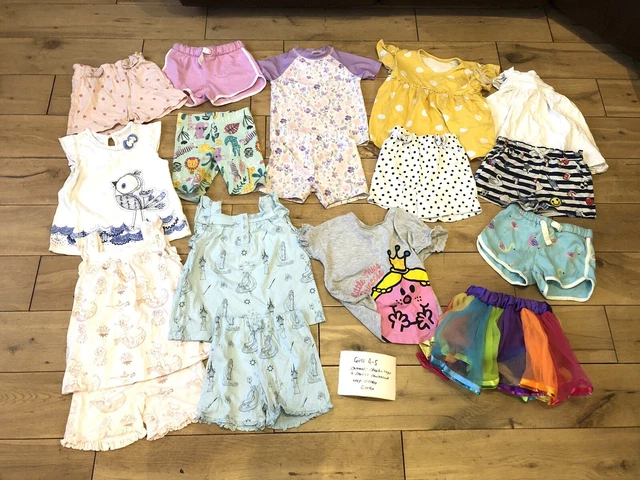 Girls age 4-5 years summer clothes bundle M&S Disney George swimsuit shorts tops