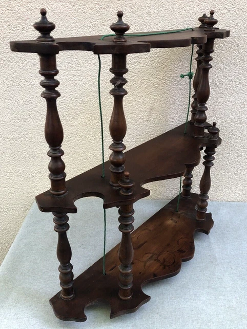 Antique french shelf early 1900's woodwork sculpture black forest