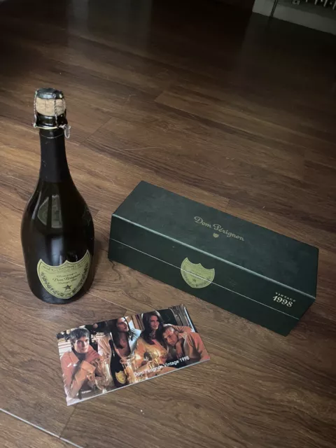 Dom Perignon, Rare 1998 Vintage, With Box Leaflet And Cork