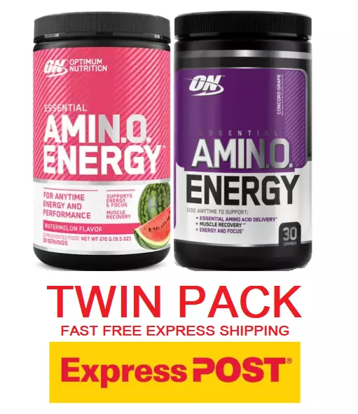 Optimum Nutrition Amino Energy 2x30 Serves | Bcaa | Eaa | Focus | Recovery | O.N