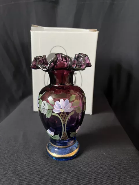 fenton mulberry glass vase