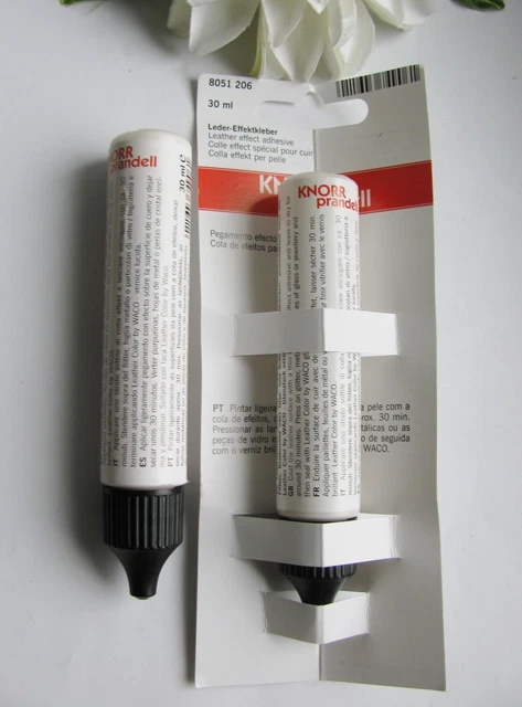 3x Leder Effektkleber je 30ml, Knorr Pandell, verzieren, bekleben,