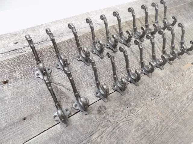 20 Coat Hooks Iron Vintage Antique Look Hat Hook Restoration Small Victorian Lot