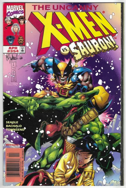 Uncanny X-MEN #354 MARVEL COMIC BOOK 1st series Wolverine Sauron 1998 newsstand