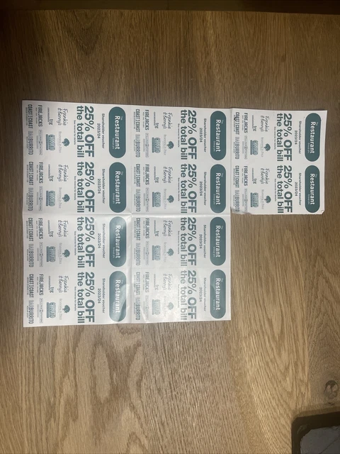 The restaurant Group Plc 25% Of Total Bill ! Job Lot !