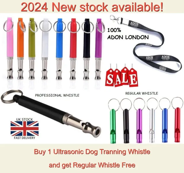 New Metal ULTRASONIC Silent Recall DOG TRAINING WHISTLE withLanyard STOP BARKING