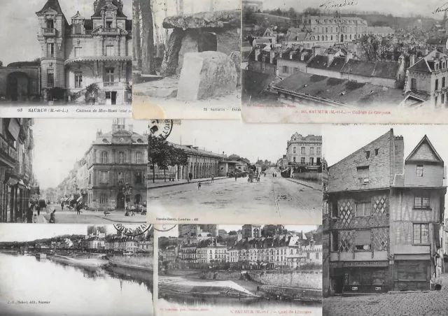 lot de 10 cartes postales anciennes de SAUMUR 'departement 49;
