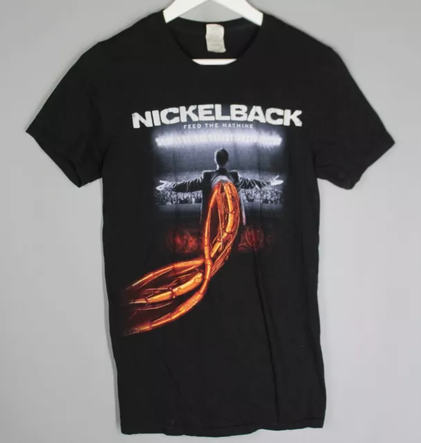 Nickelback Feed The Machine Tour 2017 Black Graphic T Shirt Sz S