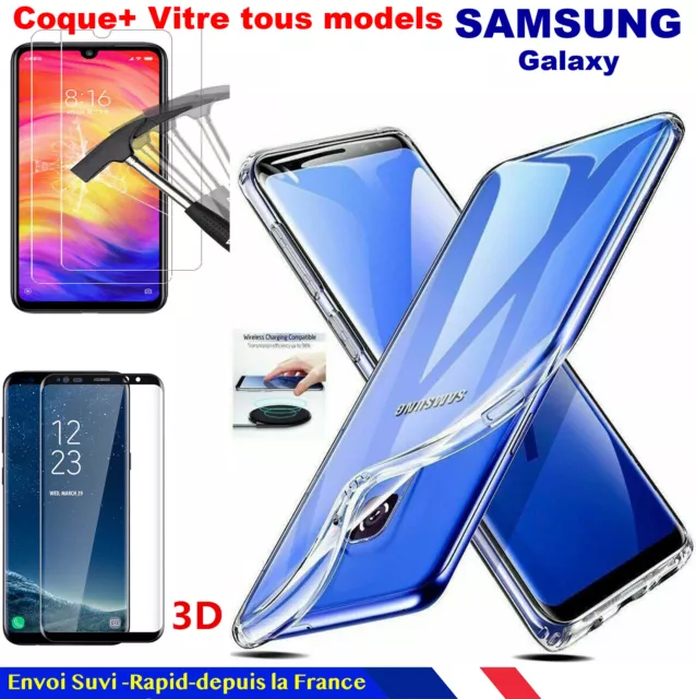 Vitre COQUE HOUSSE transparent SAMSUNG A6/A7/A10/A20/A30/A40/A50/A60/A70 E Plus