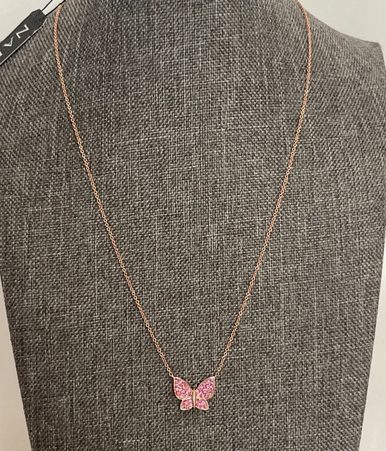 NADRI RoseGold/Pink Crystal Butterfly Necklace NWT Retail $68 NADRI RoseGold/Pink Crystal Butterfly Necklace NWT Retail $68