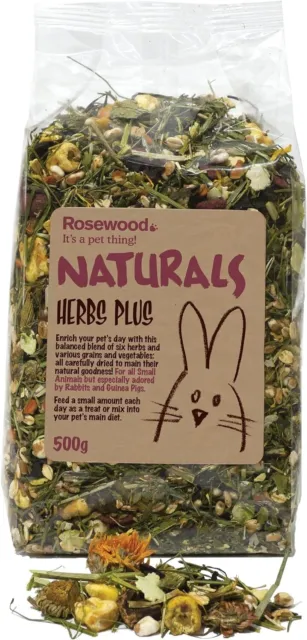 Rosewood Naturals Hierbas Plus 500g - Premios para Animales Pequeños