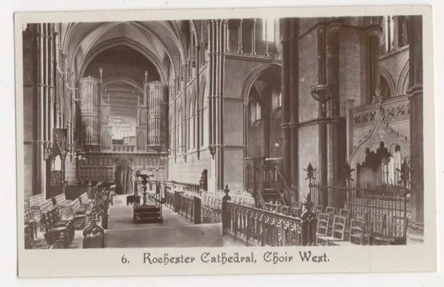 Rochester Kathedrale, Chor West echtes Foto Postkarte, B087