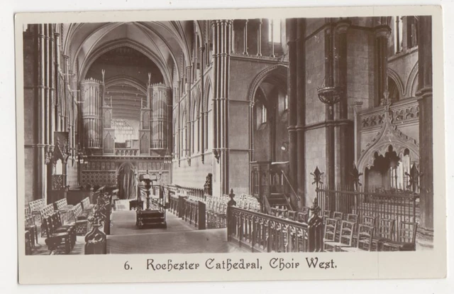 Rochester Kathedrale, Chor West echtes Foto Postkarte, B087