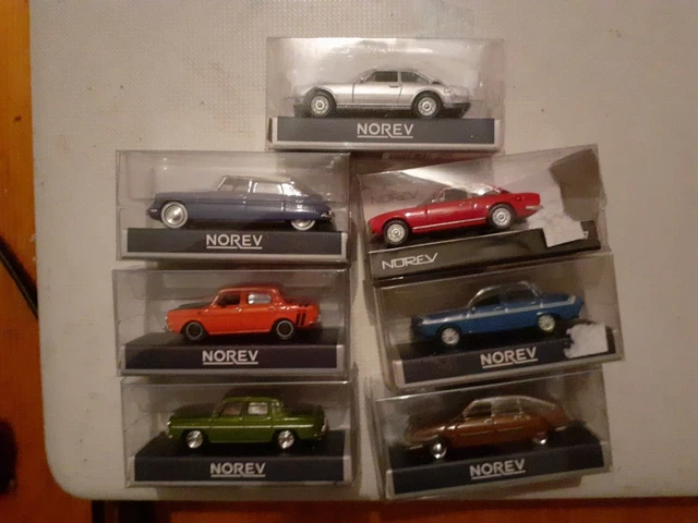 Lot De 5 Voitures Miniatures Norev à L'Échelle 1/54 - Avec Boîtes - Occasion