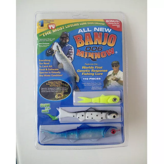 BANJO MINNOW 006 - 110 Piece Fishing System Free Shipping Soft Plastic  Lures Set $24.29 - PicClick
