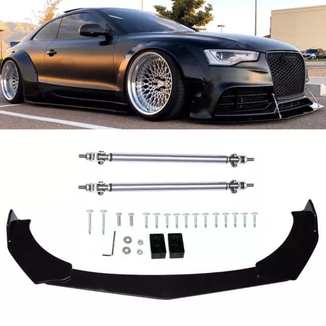 Spoiler Lama Sotto Paraurti Anteriore Splitter Per Audi A1 A4 B7 B8 A3 S3 +2 Rod