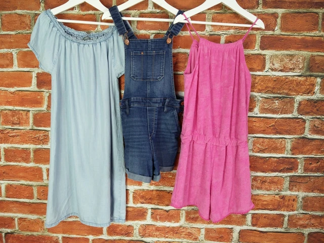 Girls Bundle Aged 11-12 Years Next H&M Monsoon Playsuit Dress Denim Shorts 152Cm