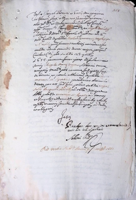 (C35)- Documenti Manoscritti Seicenteschi  9 Pagine Scritte - Xvii° Secolo