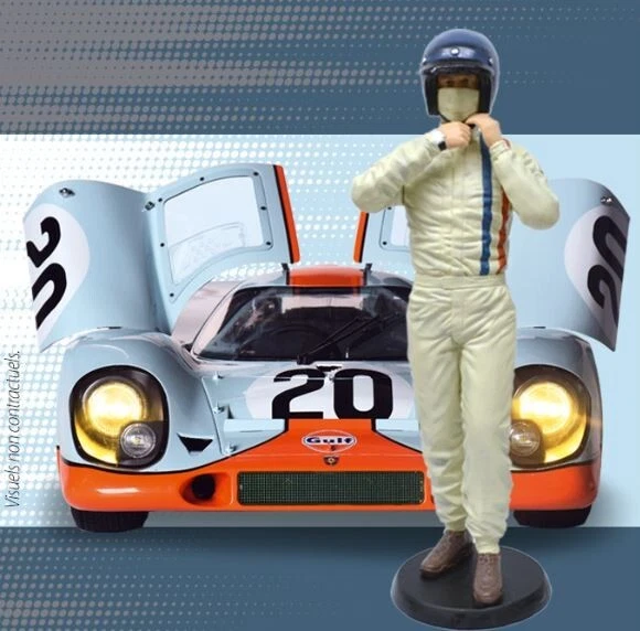 1/18 FIGURE STEVE MC QUEEN LE MANS 70 VROOM PAINTED FOR AUTOART CMR