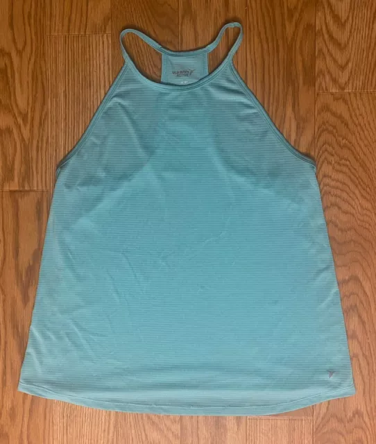 Old Navy Active Go Dry Women Size Small Blue Athletic Racer Back Tank Top
